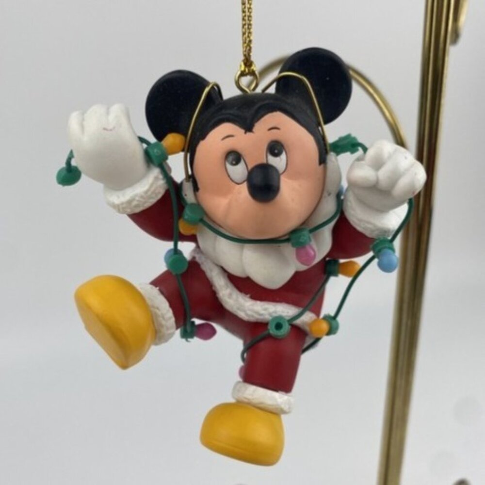 Grolier Disney Christmas Magic Ornament Mickey's Tangled Lights Vintage